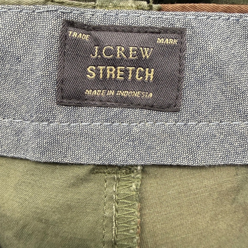 J.Crew Shorts Mens 34 Green Camo Stretch Chino H2973 9 Inch Inseam Casual - Picture 3 of 9
